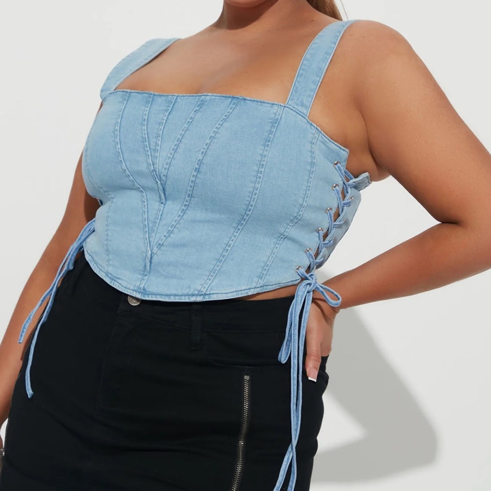 Fashion Nova Denim corset top